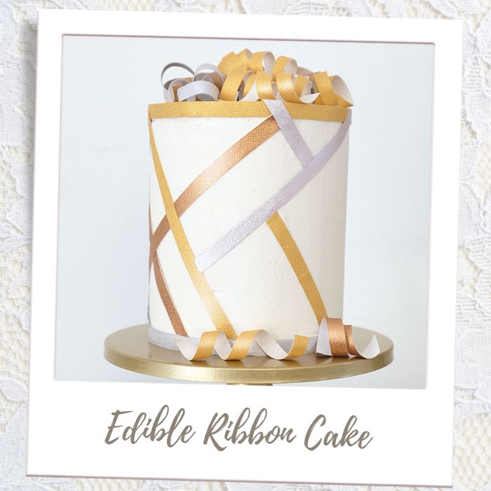 Edible Ribbon Cake Wedding