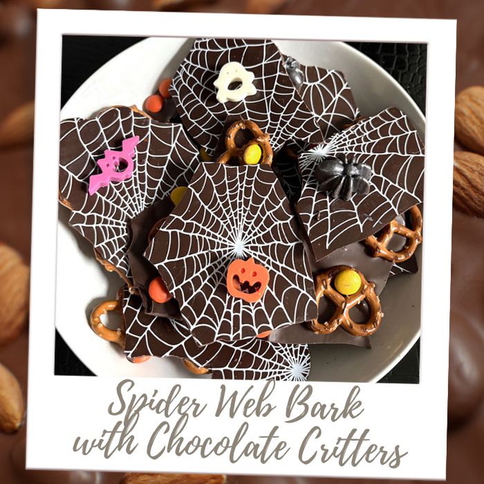 Shop By Treat - Fancy Chocolate Bark - Spider Web Bark