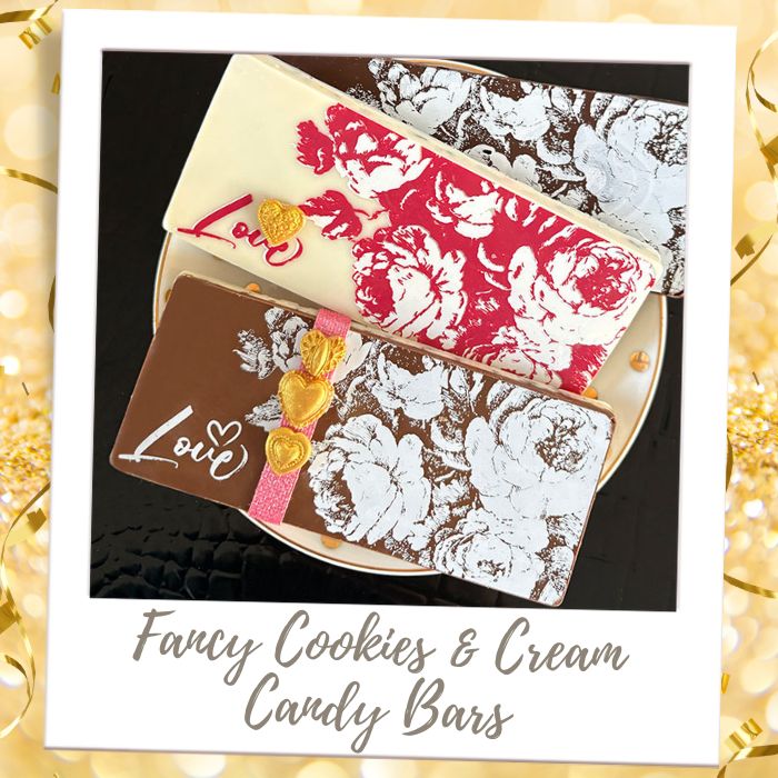 Fancy Valentine's Cookies & Cream Bars Anniversary