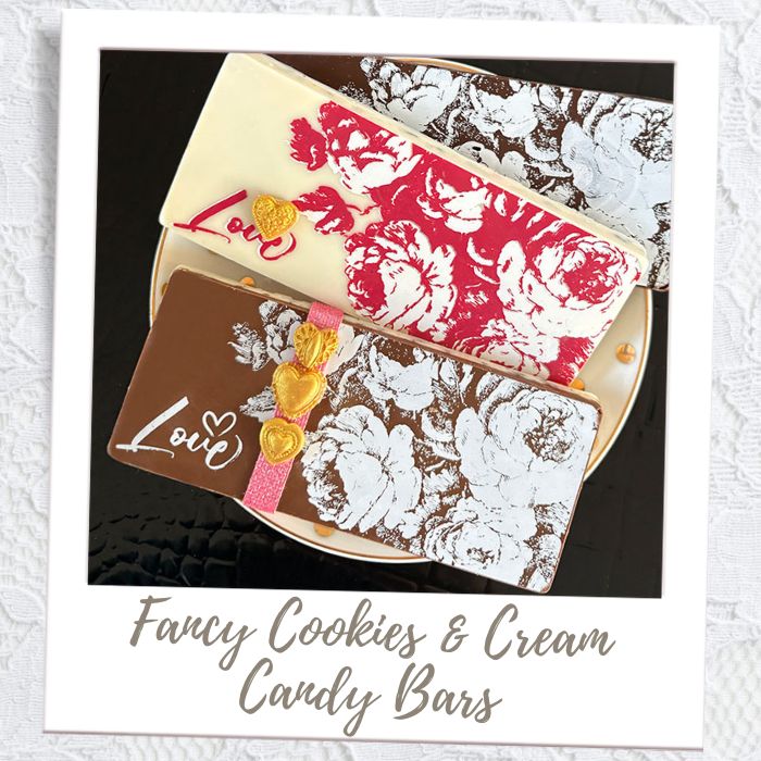 Fancy Valentine's Cookies & Cream Bars Wedding