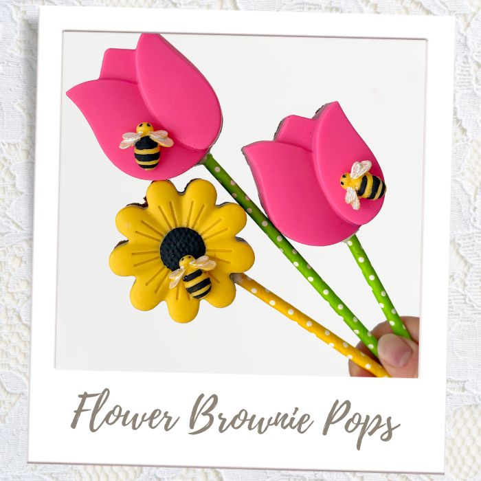 Flower Brownie Pops Wedding
