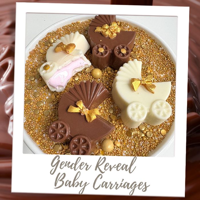 Gender Reveal Strollers Molded Filled Chocolates