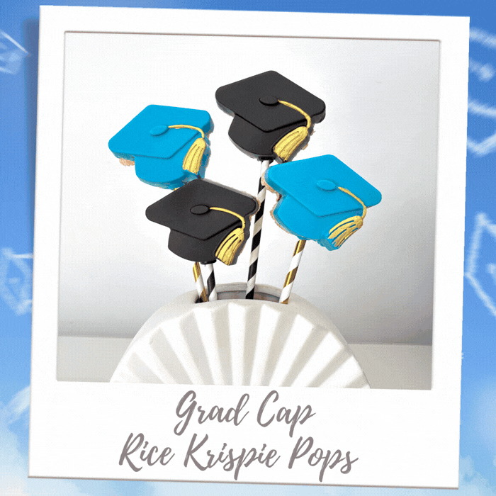 Grad Cap Rice Krispie Pops