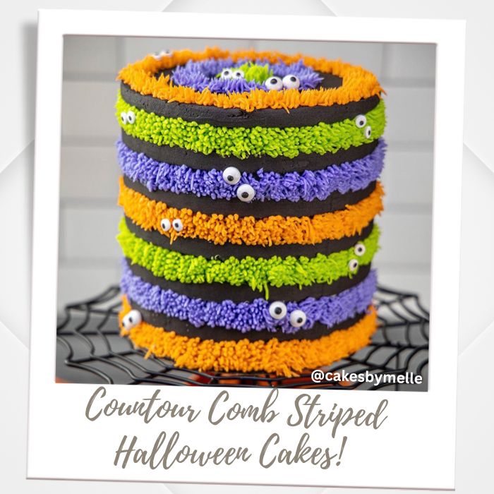 Striped Halloween Cakes