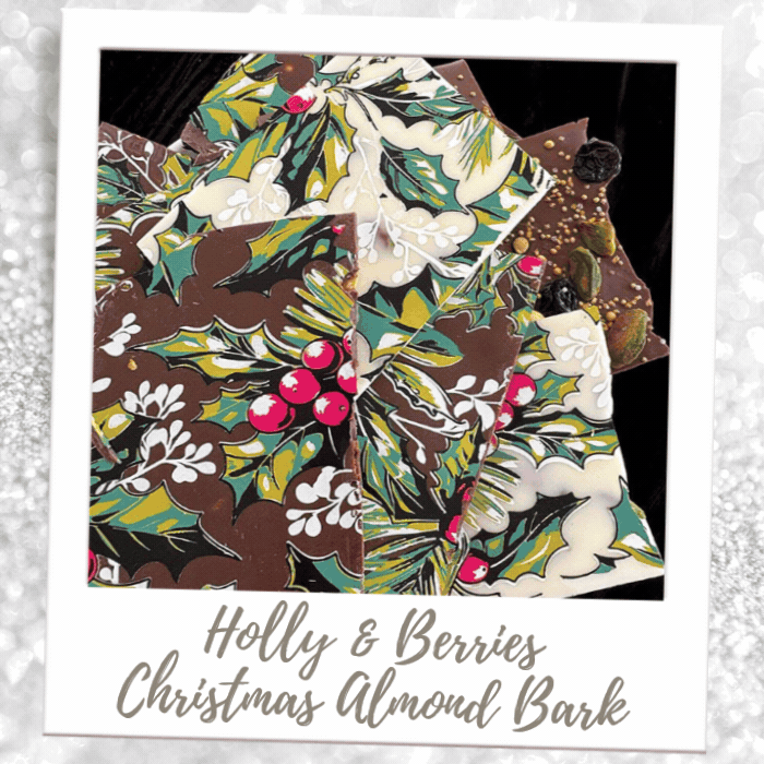 Holly & Berries Almond Bark