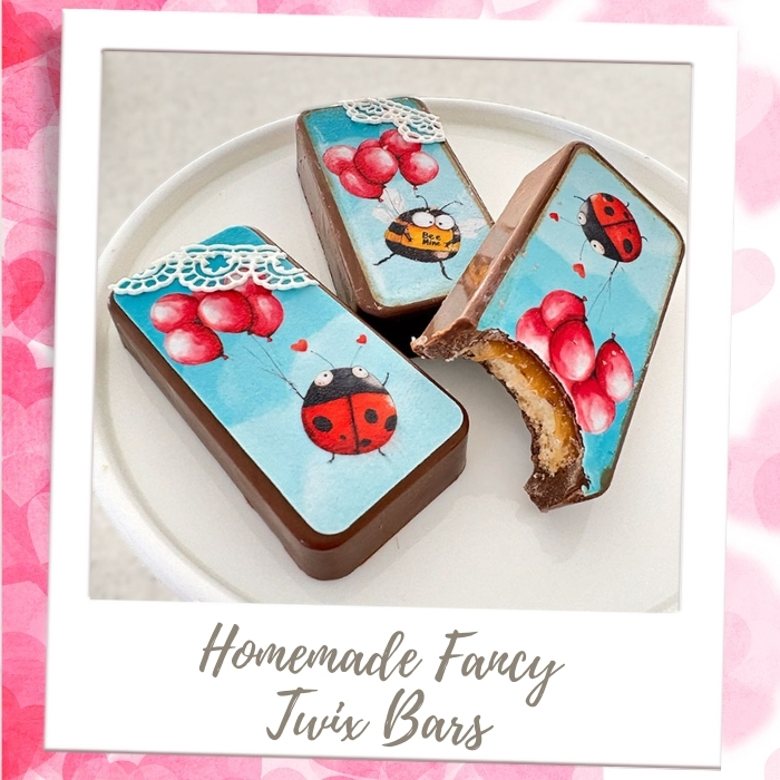 Homemade Valentine's Day Twix Bars