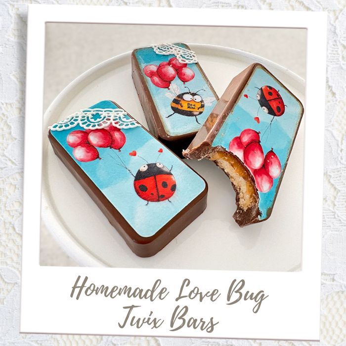Homemade Love Bug Twix Bars Wedding