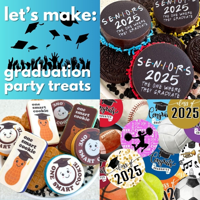 Graduation Chocolate Covered Cookies