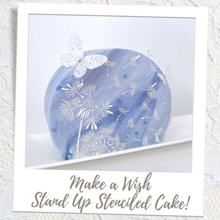 Make a Wish Stenciled Cake Wedding
