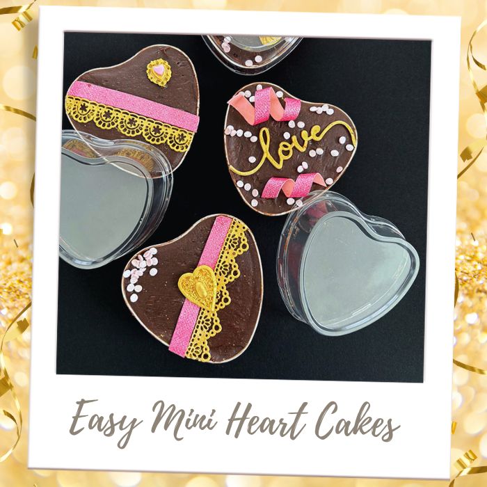 Mini Heart Cakes Anniversary