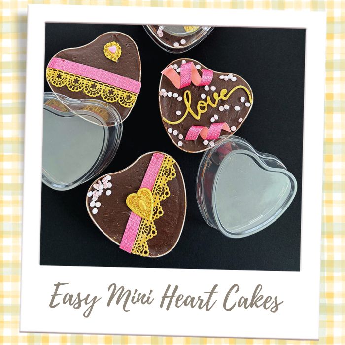 Mini Heart Cakes Anniversary Baby Shower Gender Reveal
