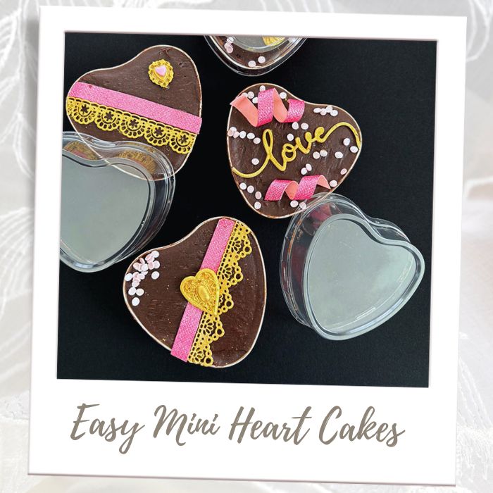 Mini Heart Cakes Anniversary Bridal Shower