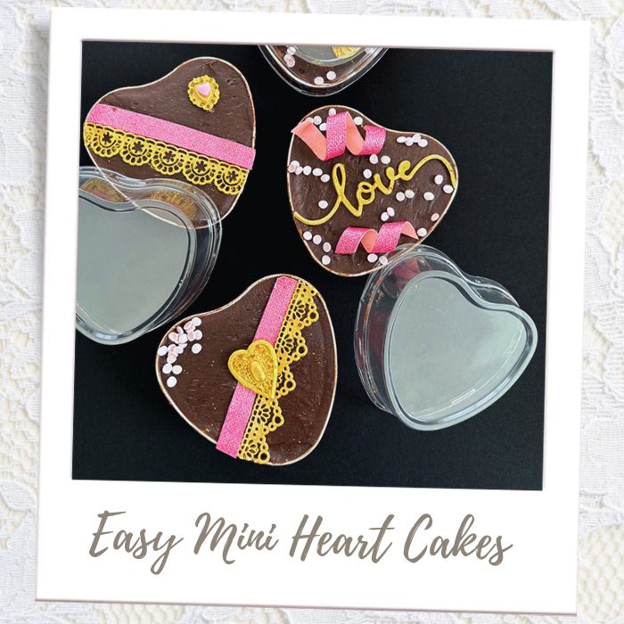 Mini Heart Cakes Wedding