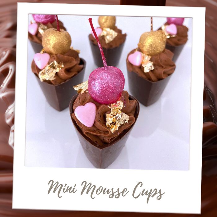 Mini Mousse Cups Molded Filled Chocolates