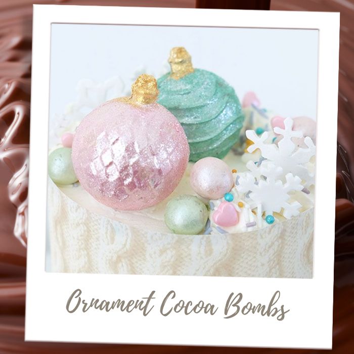 Ornament Cocoa Bombs Molded Filled Chocolates
