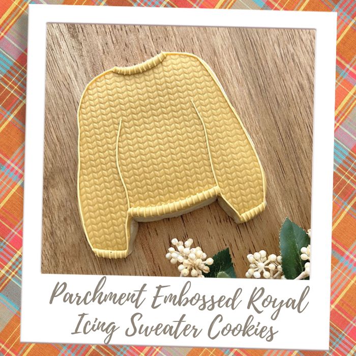 Parchment Embossed Sweater Cookies