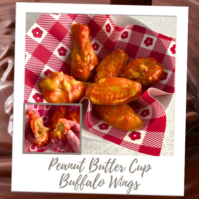 Peanut Butter Cup Buffalo Wings Molded Filled Chocolates