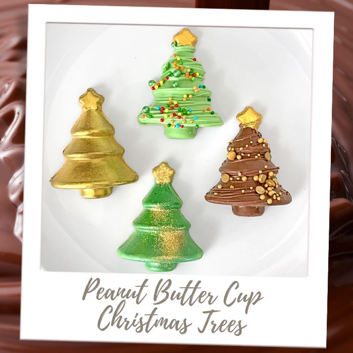 Peanut Butter Cup Christmas Trees Molded Filled Chocolates