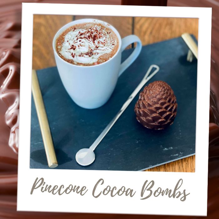 Pine Cone Cocoa Bombs Molded Filled Chocolates