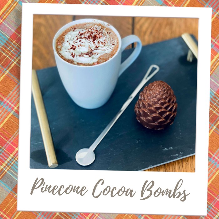 Pinecone Cocoa Bombs