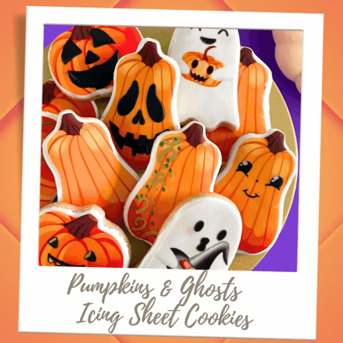 Pumpkins & Ghosts Color Your Own Cookies