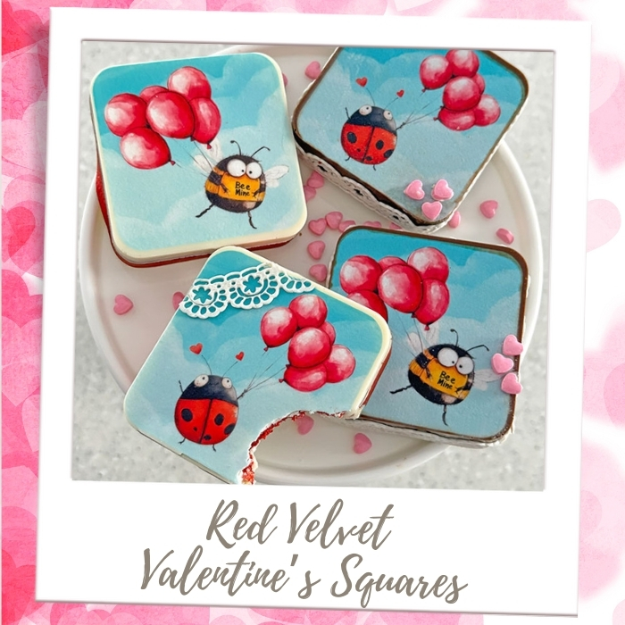 Red Velvet Valentine's Squares