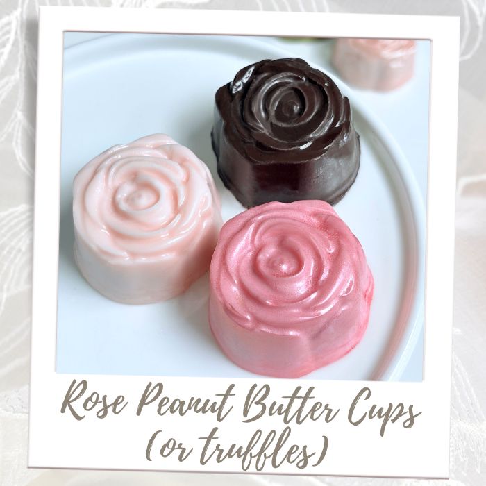 Rose Peanut Butter Cups or Truffles Bridal Shower