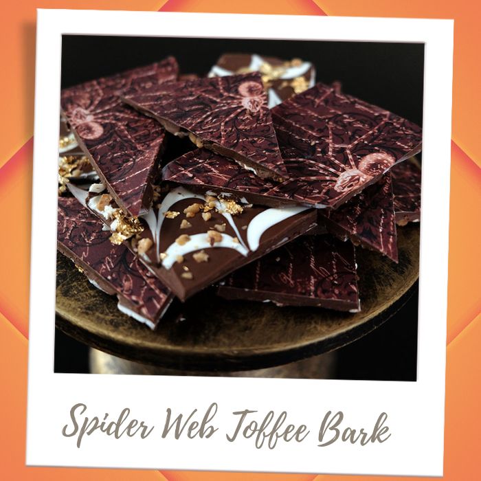 Shop By Holiday-Season - Halloween-Spider Web Toffee Bark