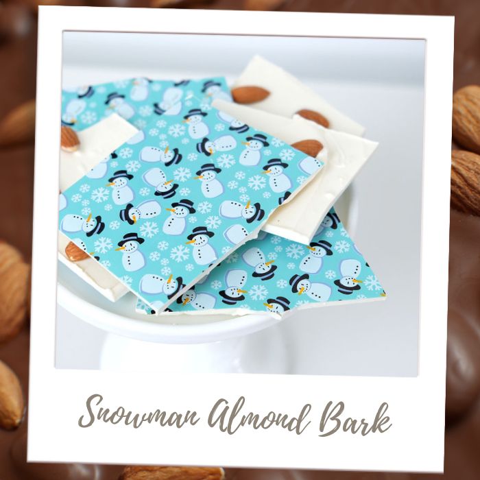 Shop By Treat - Fancy Chocolate Bark - Snowman Almond Bark
