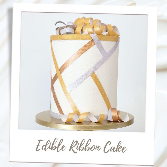 Shop By Treat Type - Cakes - Edible Ribbon Cake