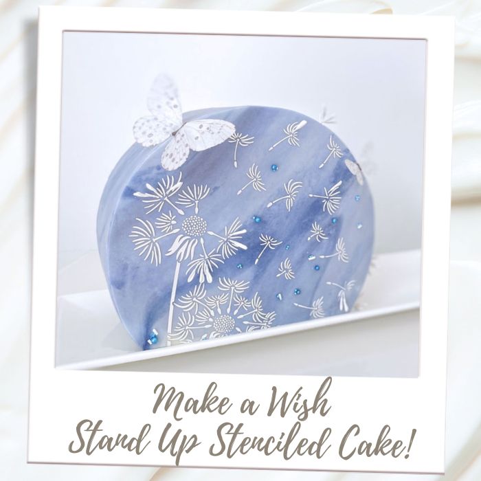 Shop By Treat Type - Cakes - Make a Wish Stenciled Cake