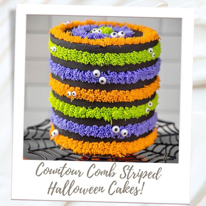 Shop By Treat Type - Cakes - Striped Halloween Cakes