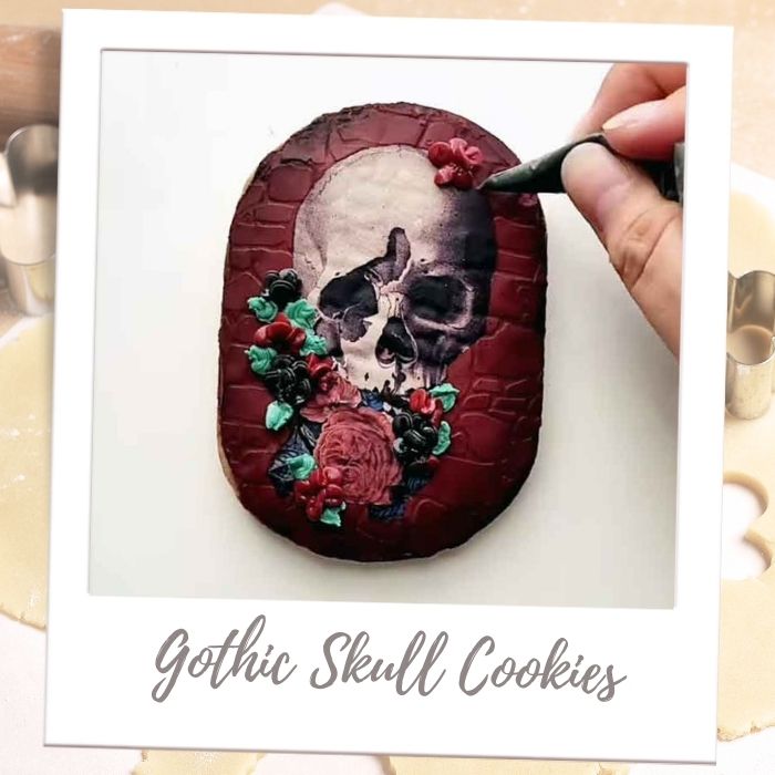Shop by Treat - All Cookies -Gothic Skull Cookies