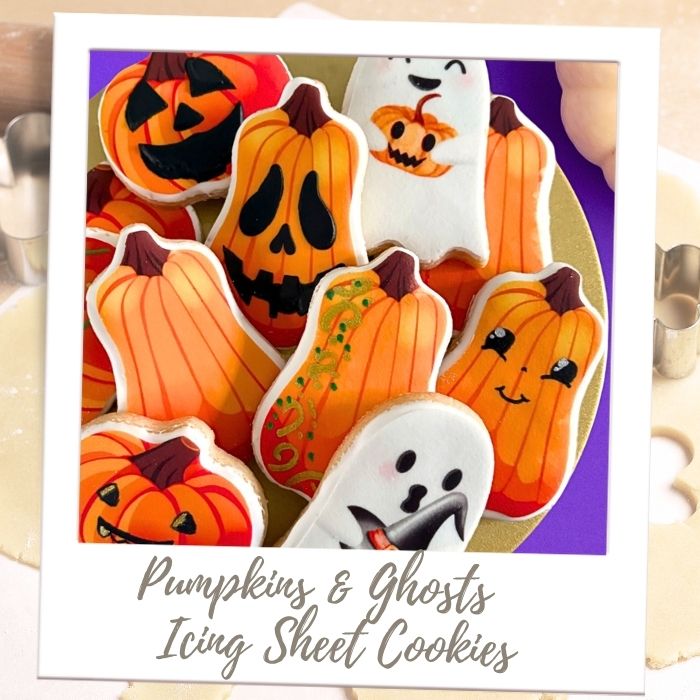 Shop by Treat - All Cookies - Ghosts & Pumpkins Icing Sheet Cookies