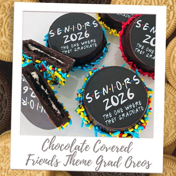 Shop by Treat - Chocolate Covered Cookies - Friends Themed Oreos Graduation