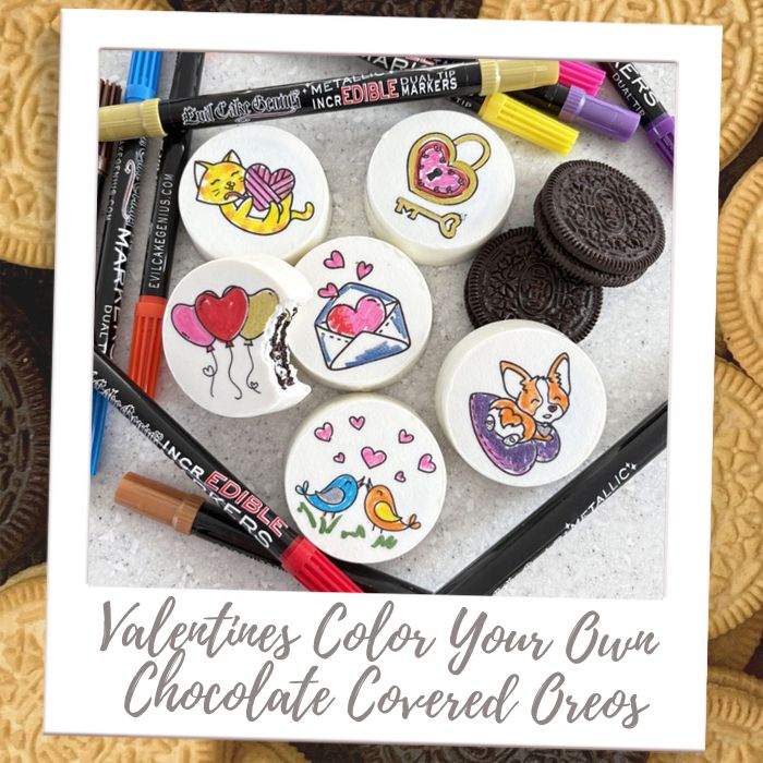 Shop by Treat - Chocolate Covered Cookies - Valentine's Coloring Book Cookies