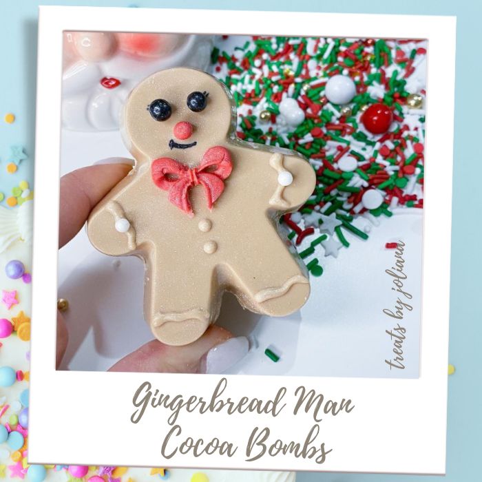 Shop by Treat - Edible Cake Toppers - Gingerbread Man Cocoa Bombs
