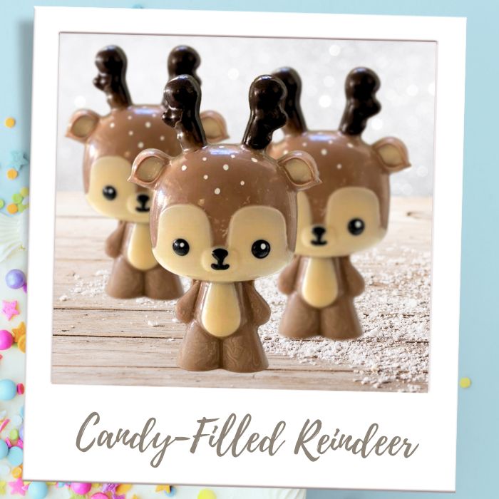 Shop by Treat - Edible Cake Toppers - Treat Filled Chocolate Reindeer