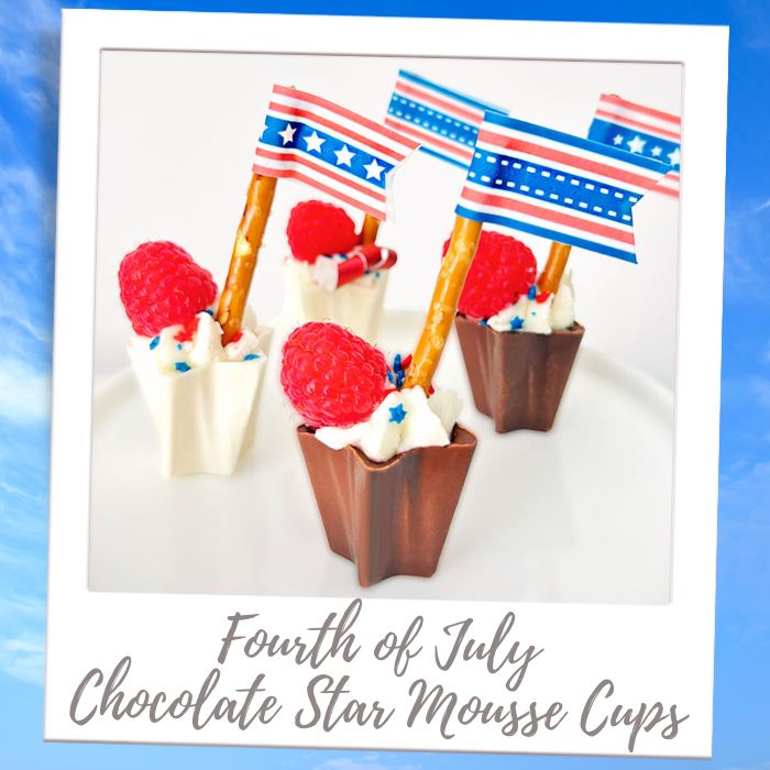 Chocolate Star Mousse Cups