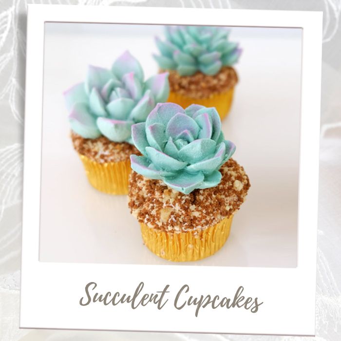 Succulent Cupcakes Bridal Shower