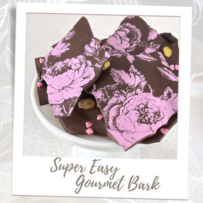 Super Easy Gourmet Bark Roses Bridal Shower