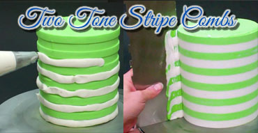 Two Tone Stripe Contour Combs