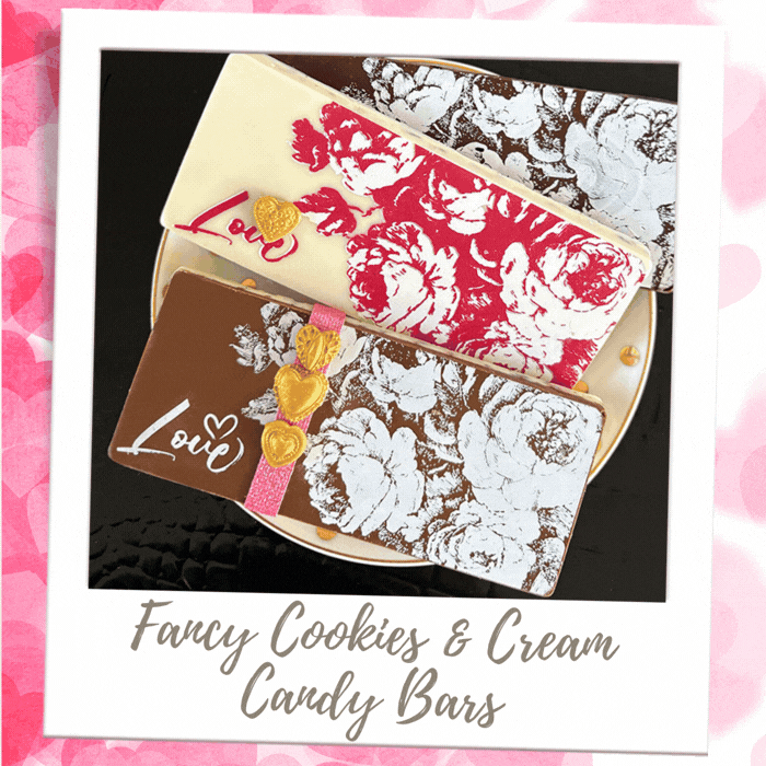 Fancy Valentine's Cookies & Cream Bars