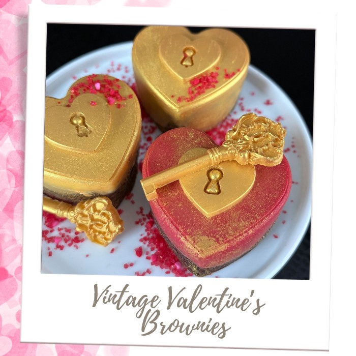 Vintage Valentine's Brownies